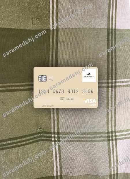 Slovenia Factor banka visa debit card photolook front